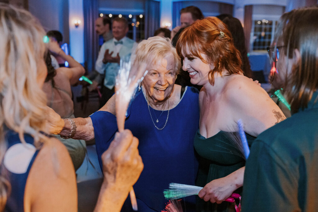 grandmother on the dance floor at wedding