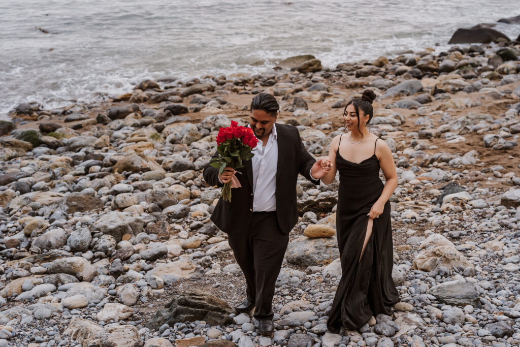 engagement session on the palos verdes shoreline at terranea resort