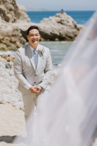 first look at terranea cove beach. 
 One of the best south bay wedding venues.