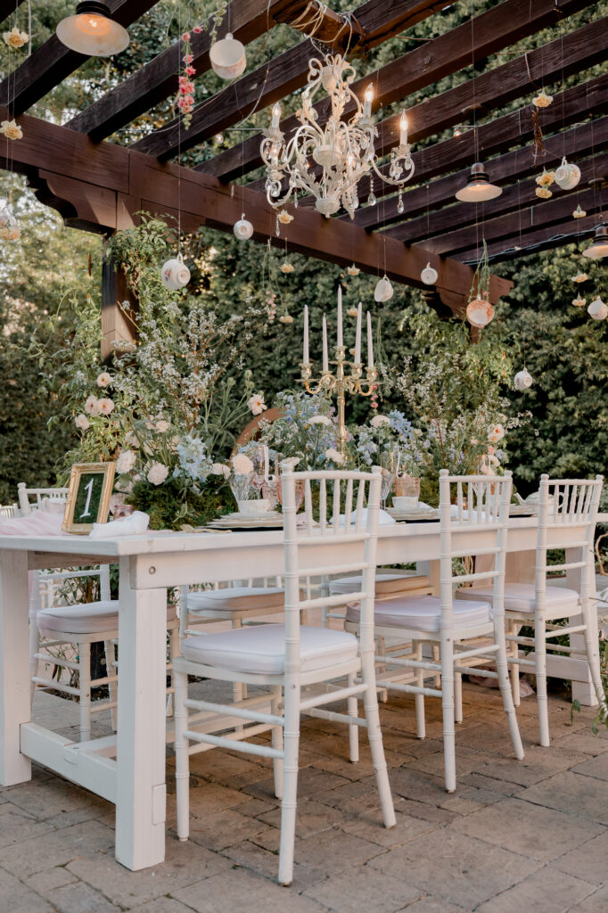 Whimsical garden wedding at Franciscan Gardens in Orange County